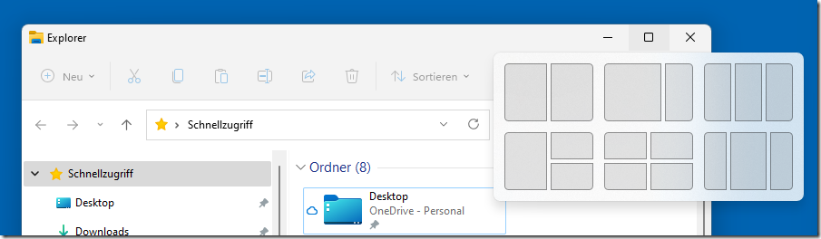 Blog:Neues Feature in Windows 11. Gefällt mir gut.