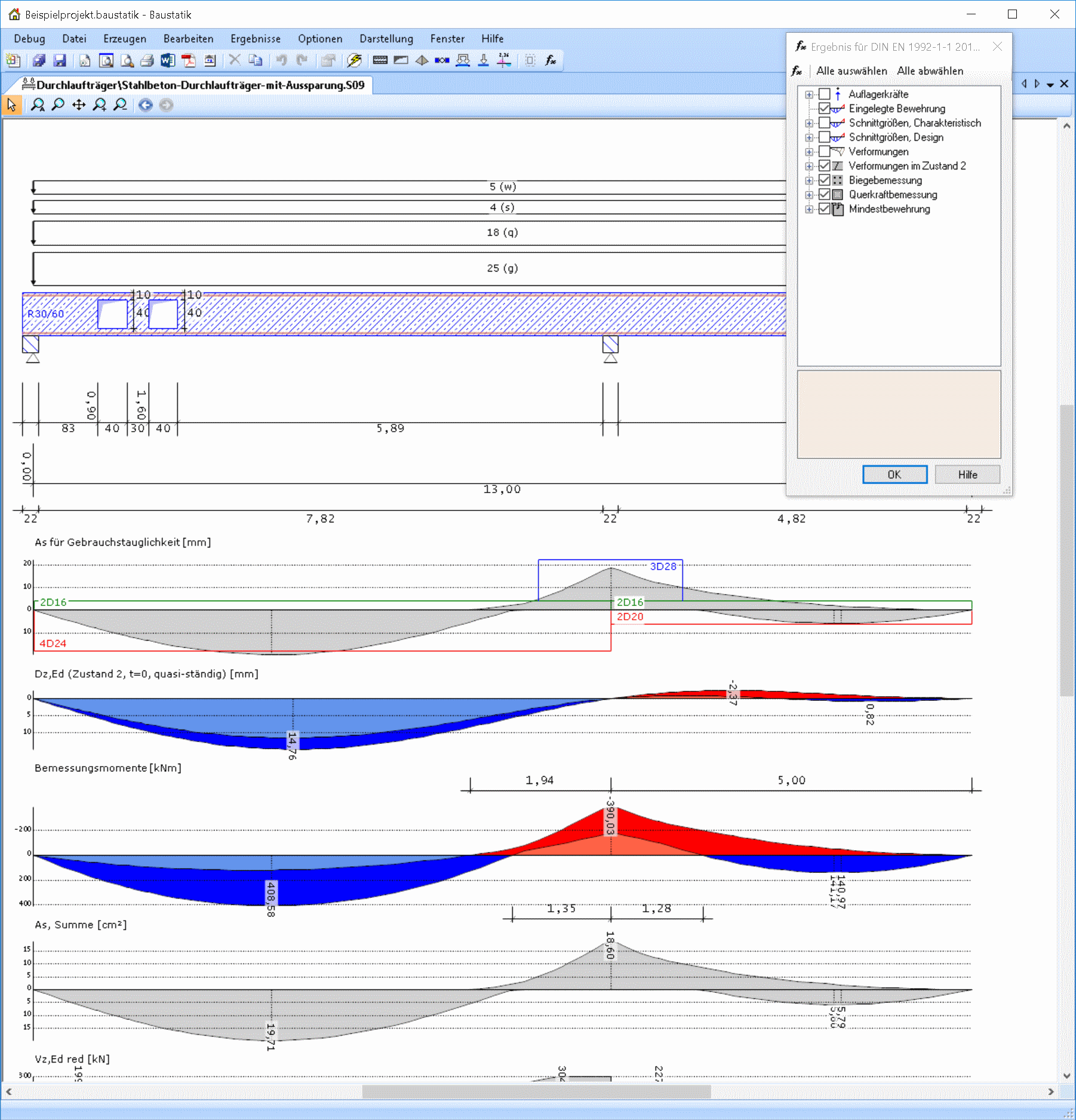 Durchlaufträger - D.I.E. Statik Software