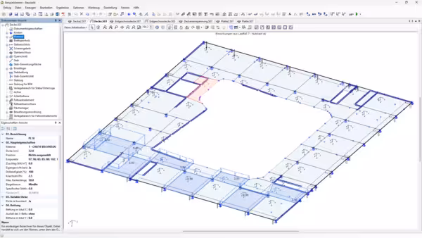 FEM-Platte mit Einzellastfall