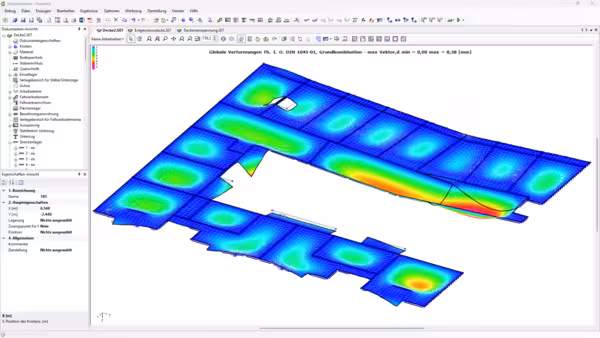Globale Verformung in FEM-Platte
