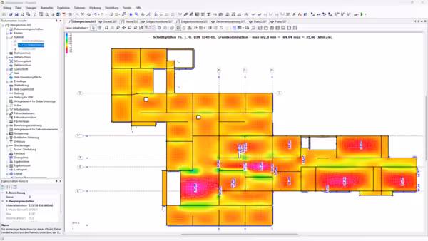 Schnittgrößen my in Platte