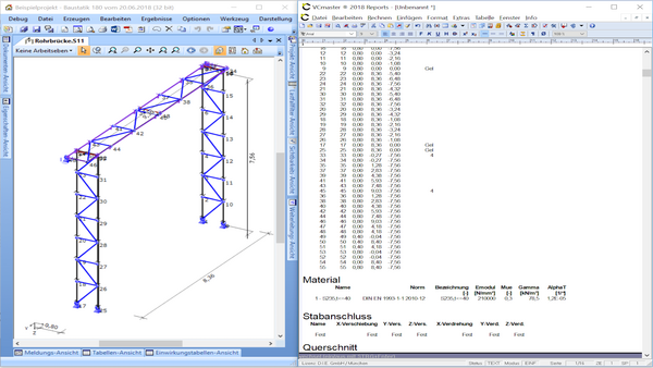 Baustatik Lernvideo: Übergabe des Ausdrucks an VCmaster