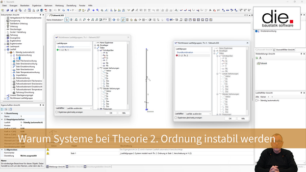 Baustatik Lernvideo: Berechnung der Knicklast