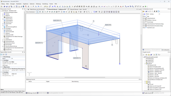 Baustatik Lernvideo: Mehrere Beschriftungen gleichzeitig verschieben