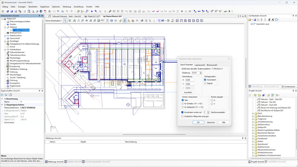 So verwenden Sie die Einfügeposition beim CAD-Import