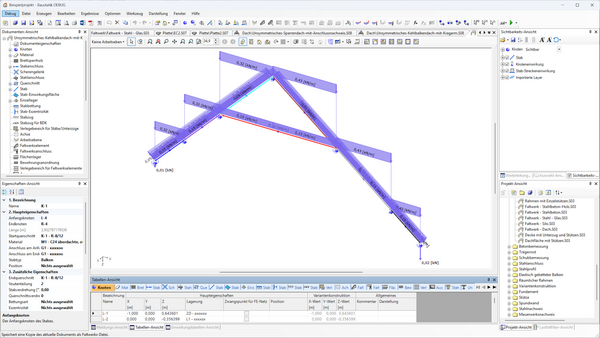 Baustatik Lernvideo: Aus dem Dachdesigner ins Faltwerk exportieren