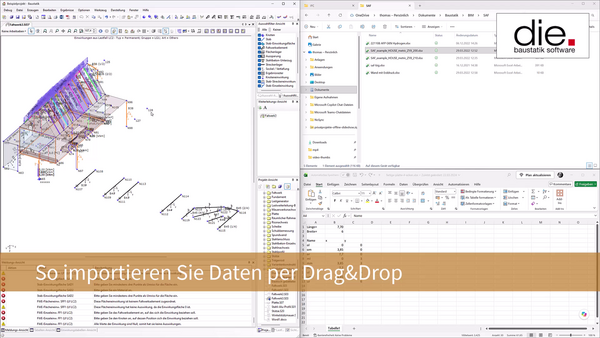 So importieren Sie Daten per Drag und Drop