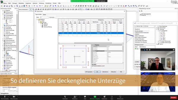 deckengleicher-unterzug