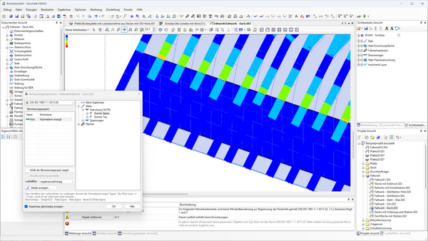 Mehrere Ergebnisse der Baustatik gleichzeitig anzeigen