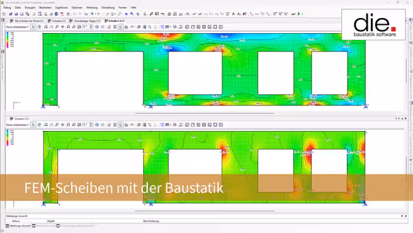 FEM-Scheiben mit der Baustatik