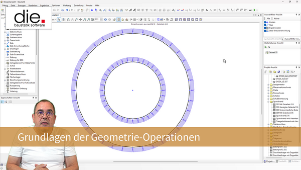 Baustatik Lernvideo: Grundlagen der Geometrie-Operationen