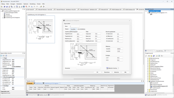 Konsolen und Ausklinkungen in der Baustatik