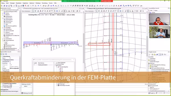 Querkraft-Abminderung in der Platte