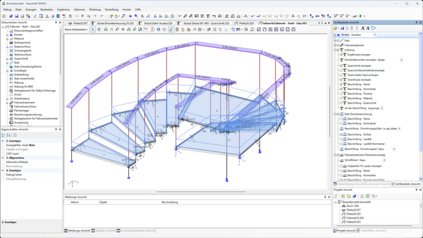 Baustatik Lernvideo: Die Sichtbarkeits-Ansicht in der Baustatik