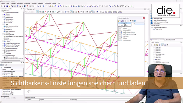 Sichtbarkeits-Einstellungen: Speichern, Laden, Wiederverwenden