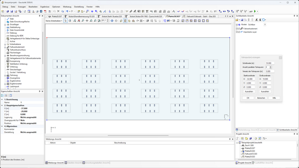 Baustatik Lernvideo: Fahrzeug-Fahrspuren als Belastung aufbringen