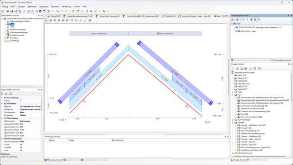 Baustatik Lernvideo: Sparrendach mit dem Dach-Designer der Baustatik