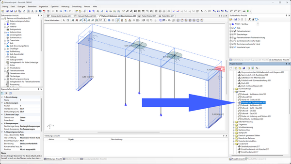 Baustatik Lernvideo: Status-Informationen der Projekt-Ansicht