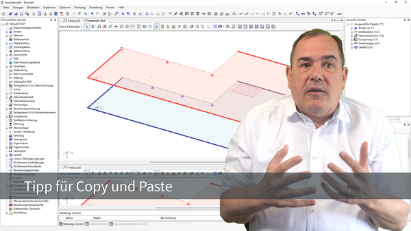 Baustatik Lernvideo: Tipp fürs Copy und Paste mit der Baustatik
