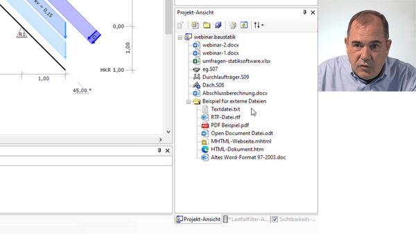 Baustatik Lernvideo: PDF-Dateien zusammen mit der Statik ausdrucken
