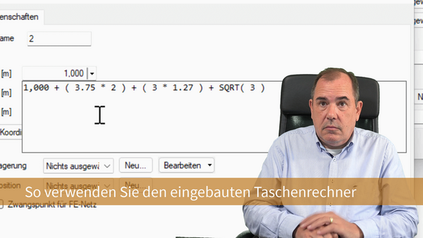 Baustatik Lernvideo: So verwenden Sie den eingebauten Taschenrechner