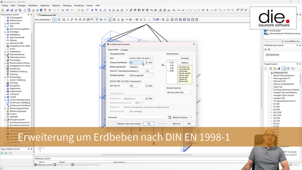 Baustatik Lernvideo: Erweiterung der Erdbebennachweise um DIN EN 1998-1