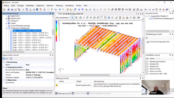 Webinar: Nichtlineare Berechnungen im Faltwerk