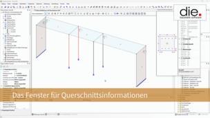 Das Fenster für Querschnittsinformationen